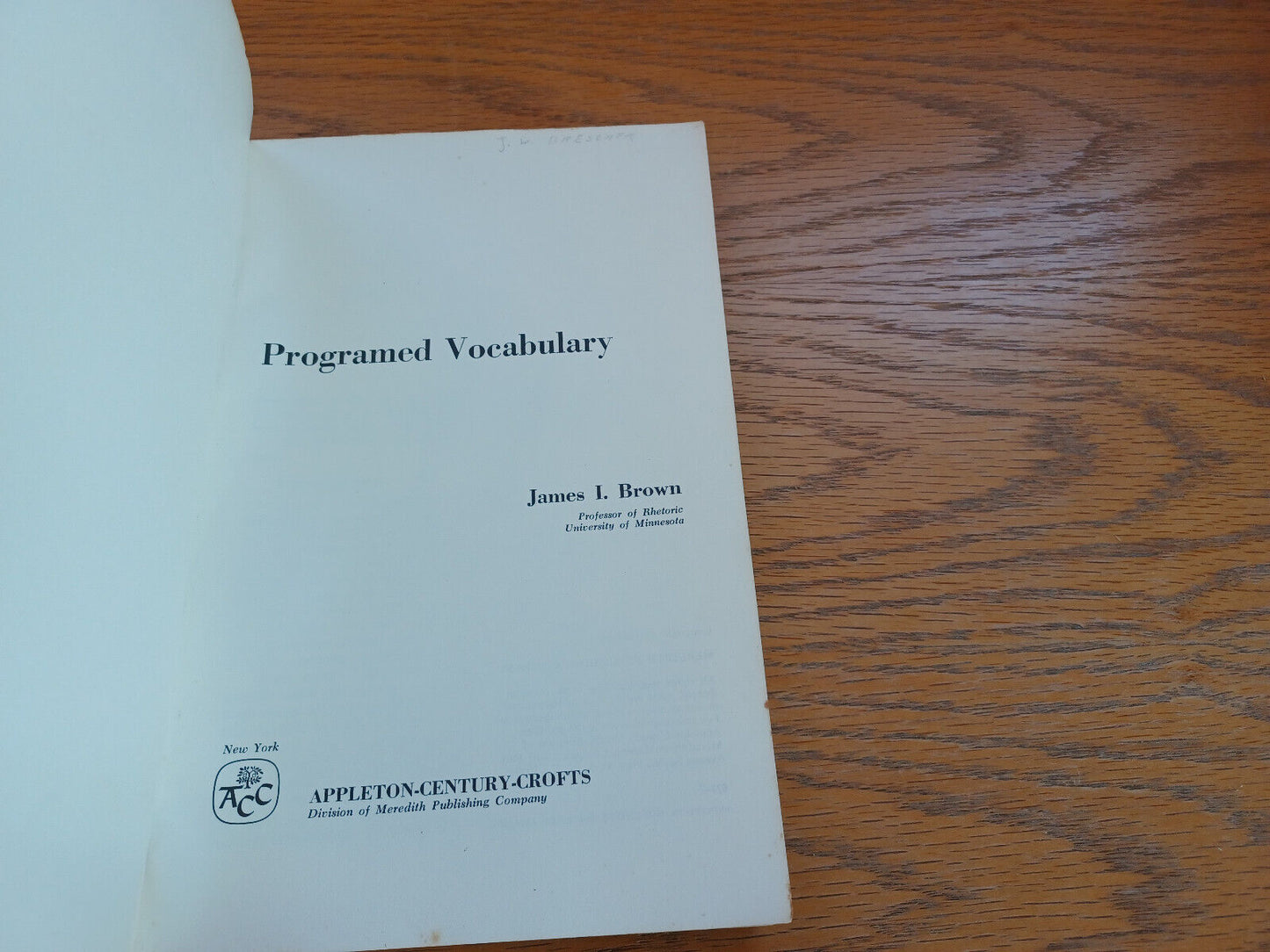 Programmed Vocabulary By James Brown 1964