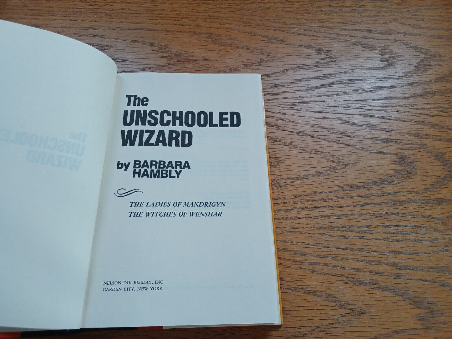 The Unschooled Wizard Barbara Hambly Bce 1987 Dust Jacket