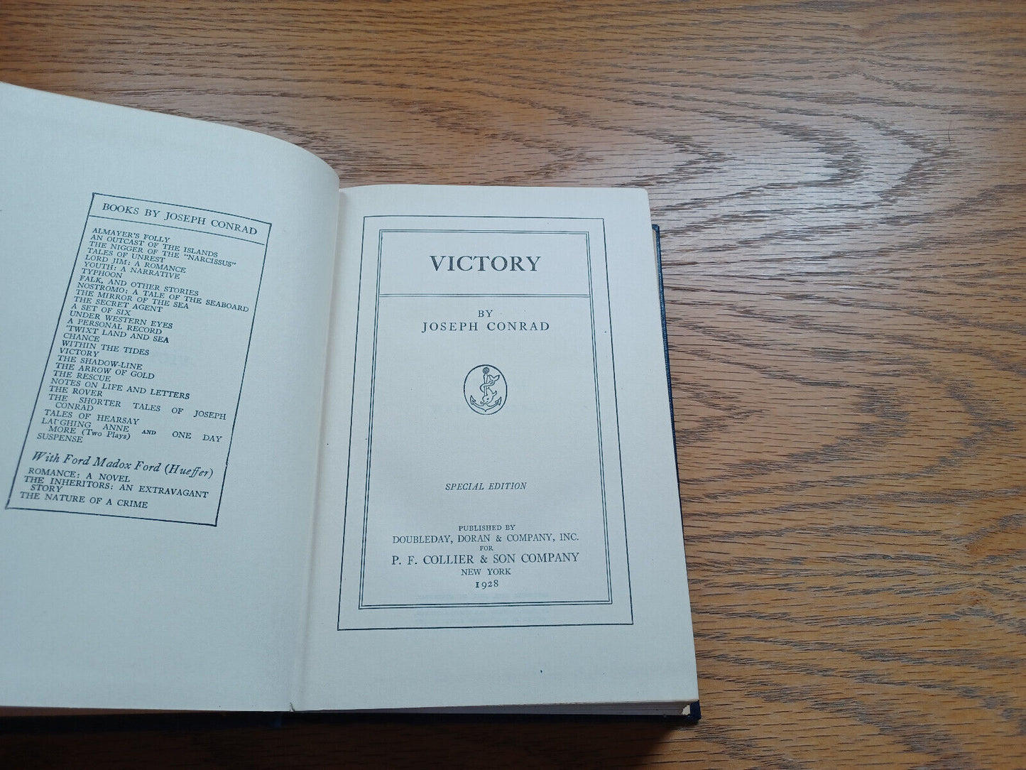 Victory By Joseph Conrad 1928 Special Edition