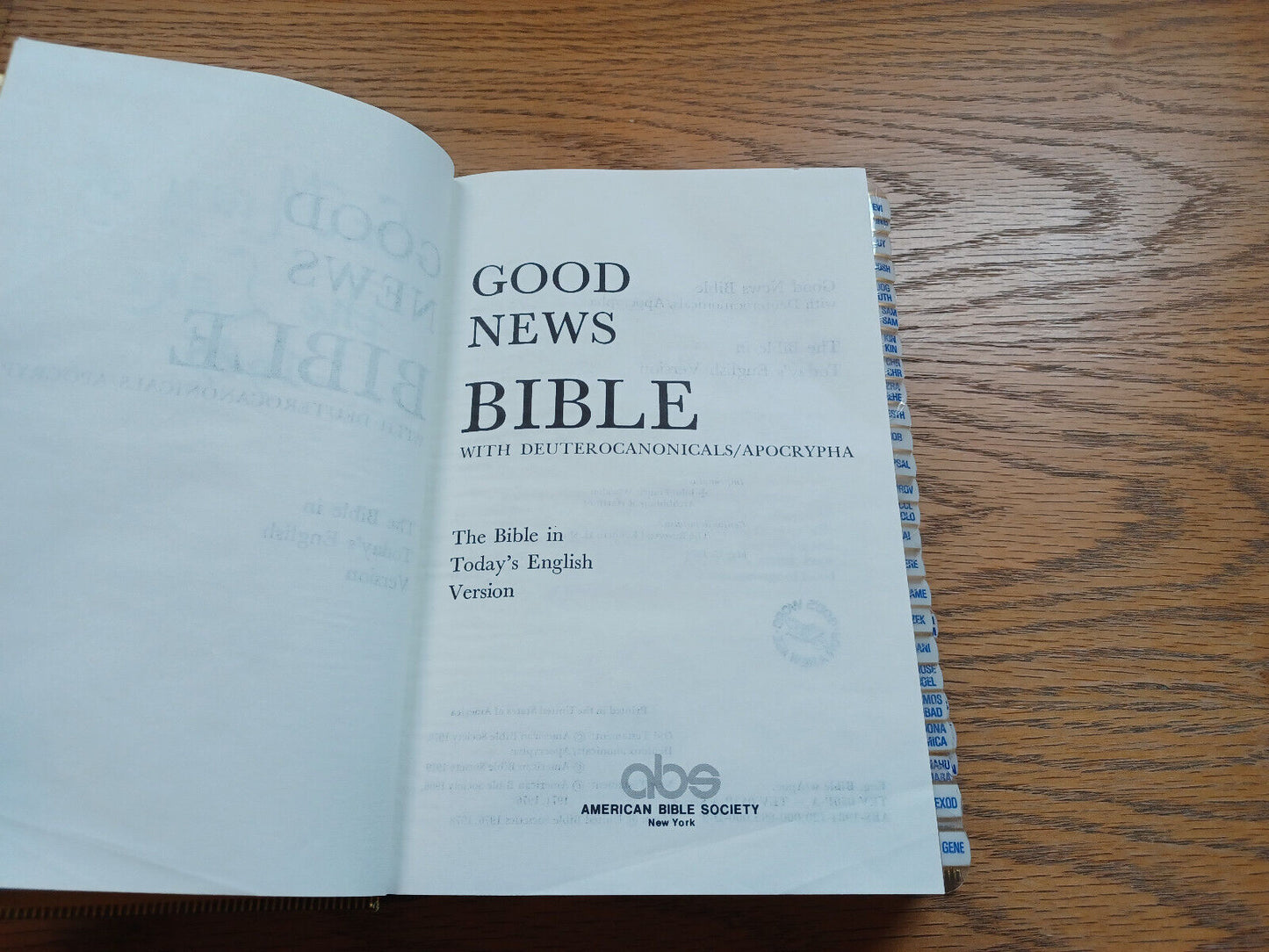 Good News Bible Deuterocanonicals Apocrypha Todays English Version 1979