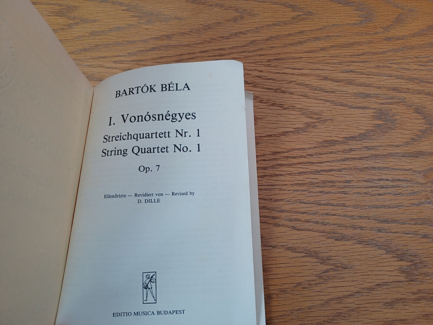 Bartok Bela I Vonosnegyes Streichquartett Nr 1 Op 7 1964