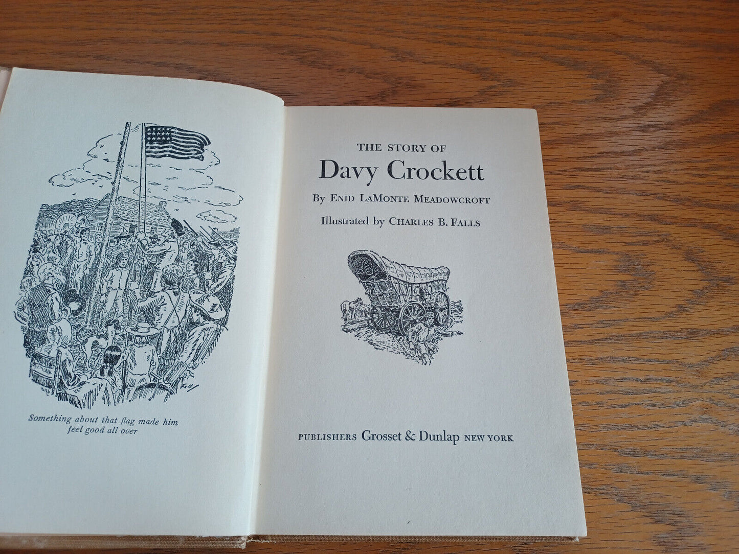 The Story of Davy Crockett Enid Lamonte Meadowcroft 1952 Grosset & Dunlap Hardco