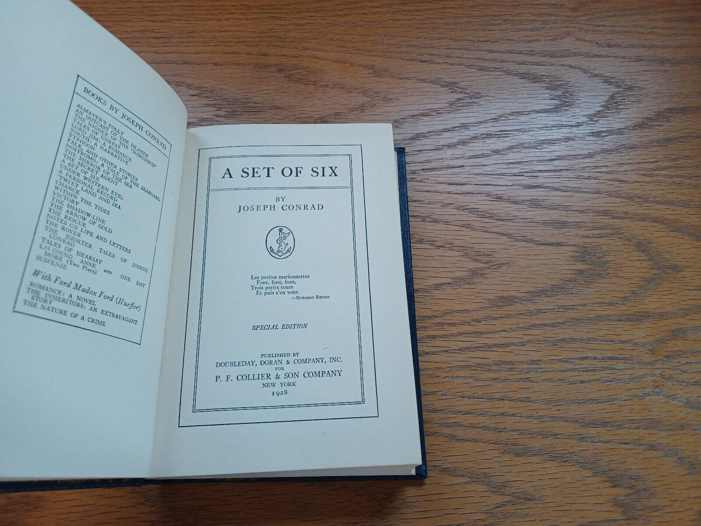A Set Of Six By Joseph Conrad 1928