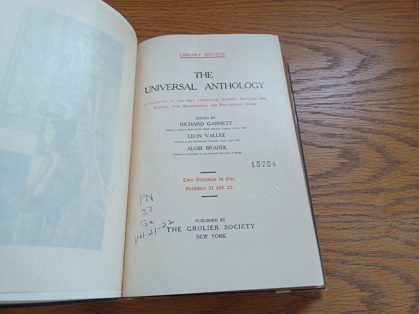 The Universal Anthology Volumes 21 And 22 By Richard Garnett 1899 Library Ed