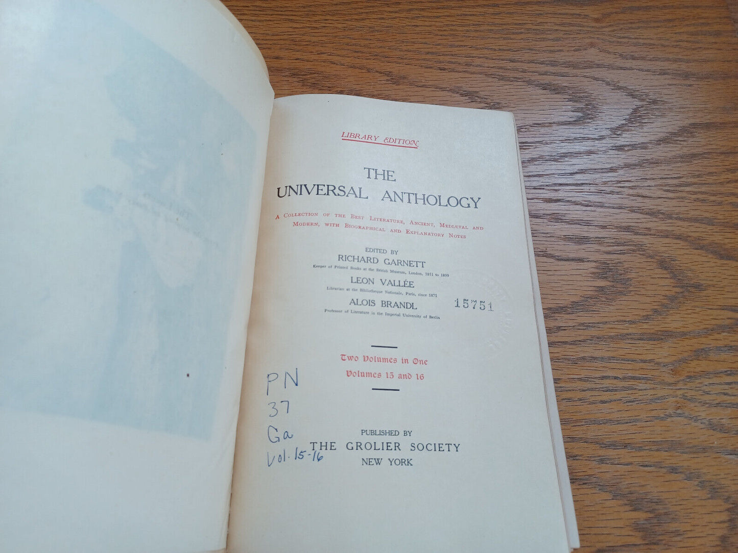 The Universal Anthology Volumes 15 And 16 By Richard Garnett 1899 Library Ed