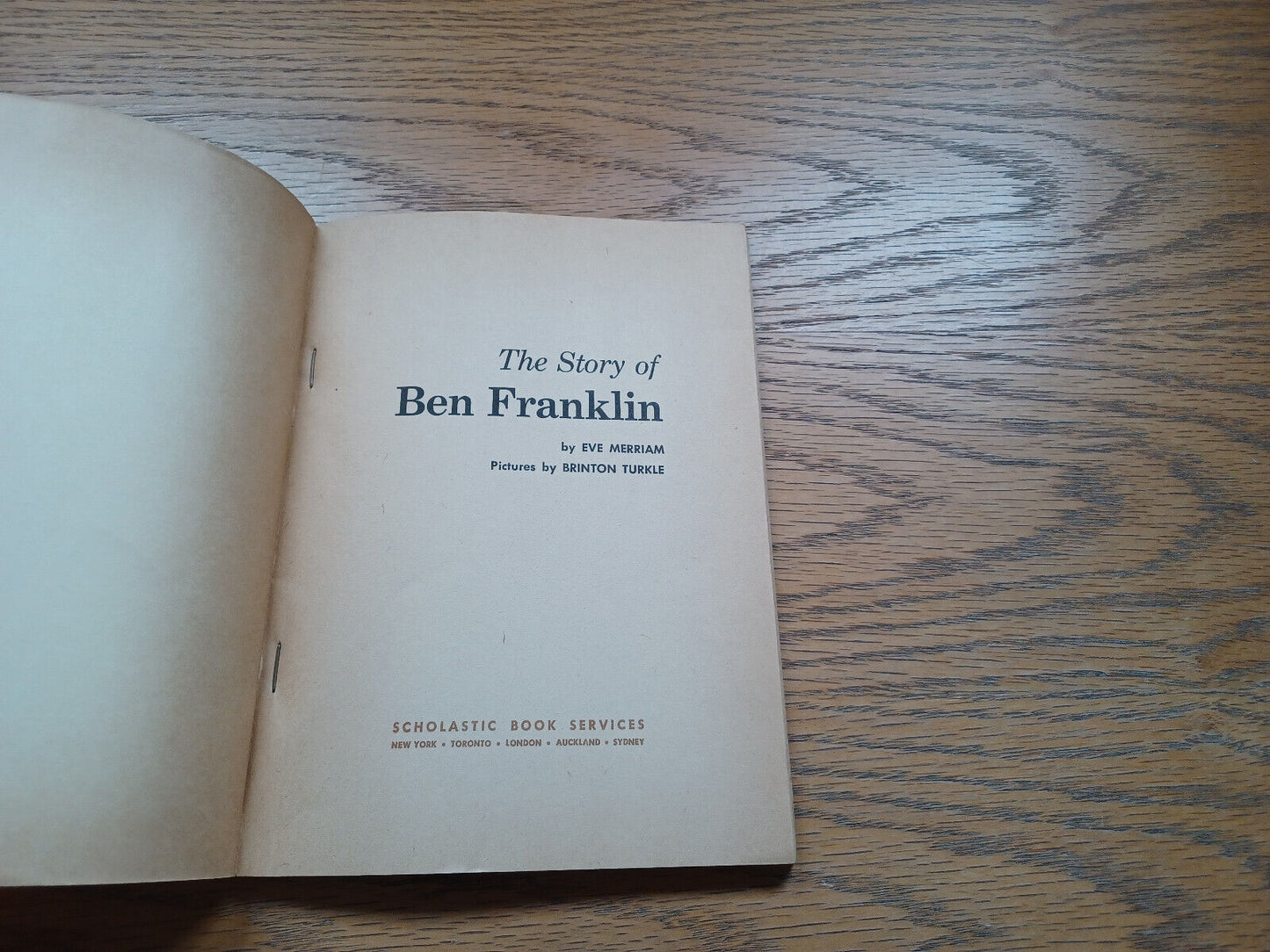 The Story Of Ben Franklin By Eve Merriam 1970