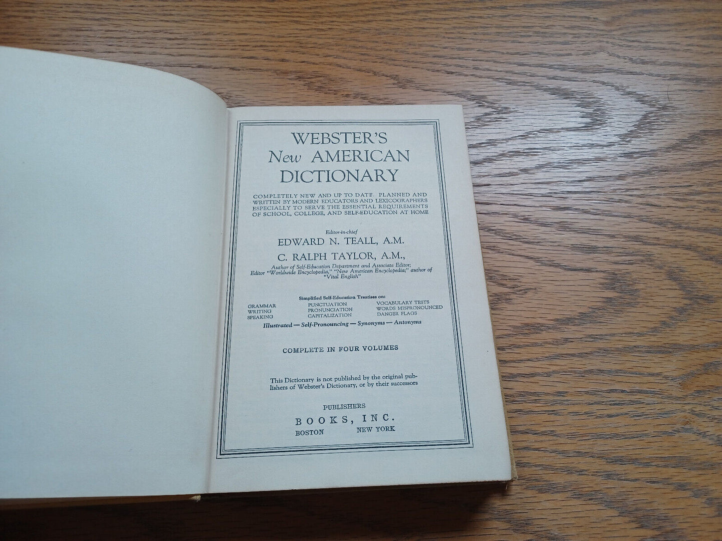 Websters New American Dictionary Dra To Mer By Edward Teall 1941