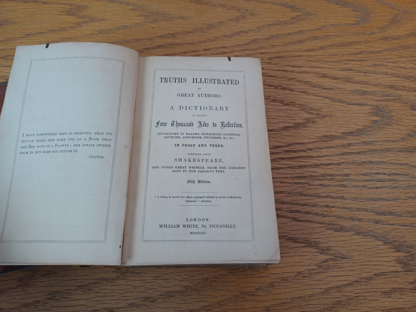 Truths Illustrated Great Authors A Dictionary 1855 Hardcover William White