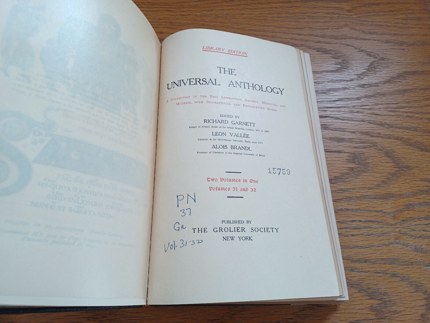 The Universal Anthology Volumes 31 And 32 By Richard Garnett 1899 Library Ed