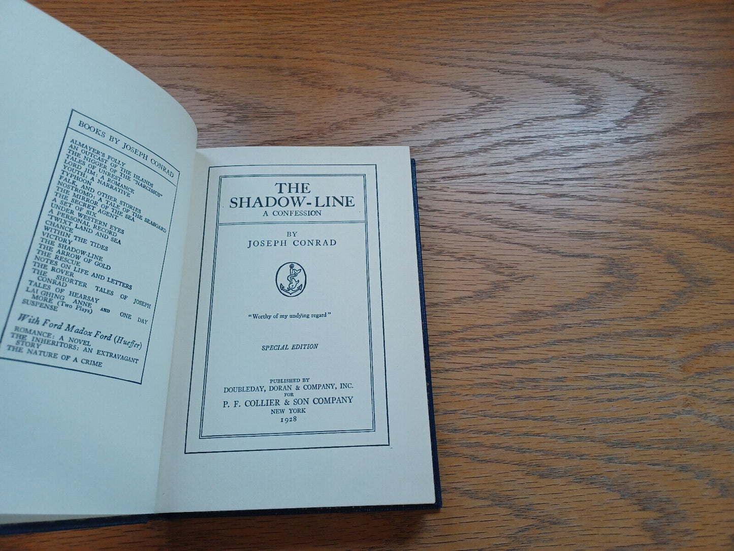 The Shadow Line A Confession By Joseph Conrad 1928