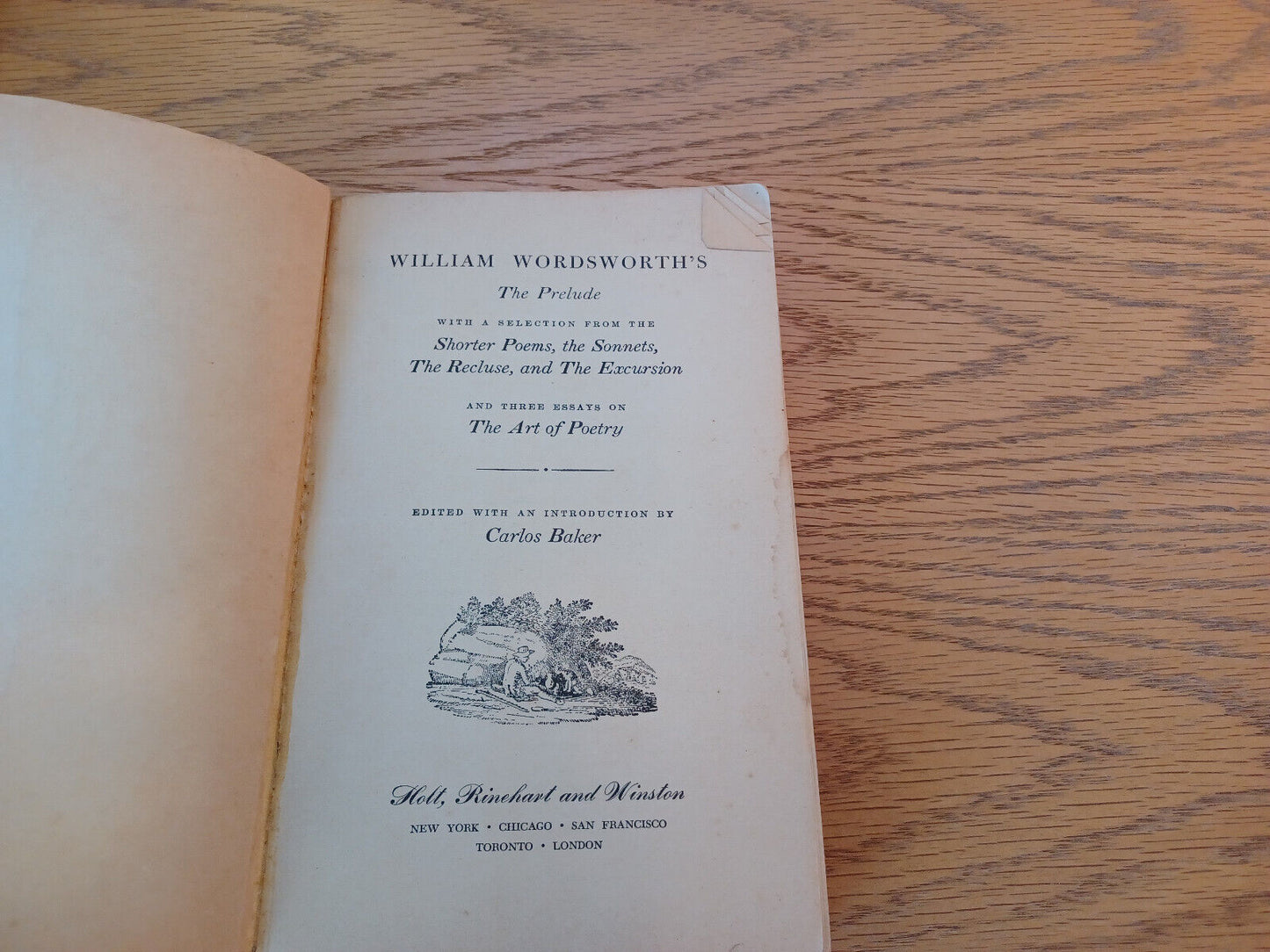 William Wordsworth The Prelude Selected Poems And Sonnets 1954 Paperback