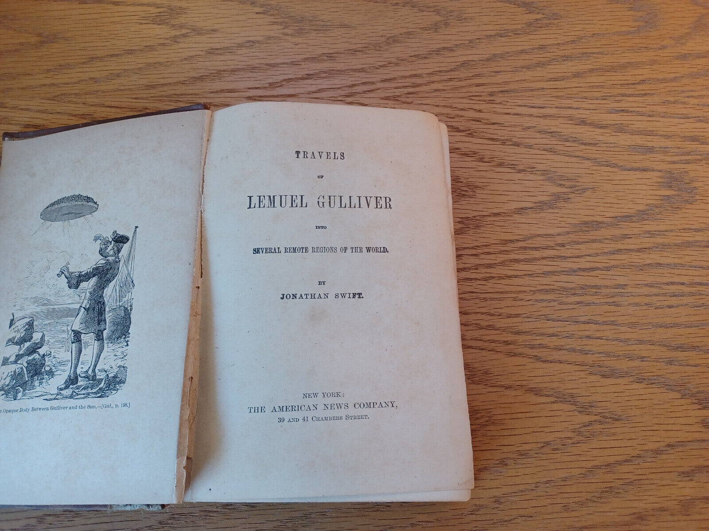 Travels Of Lemuel Gulliver Jonathan Swift American News Company Hardcover