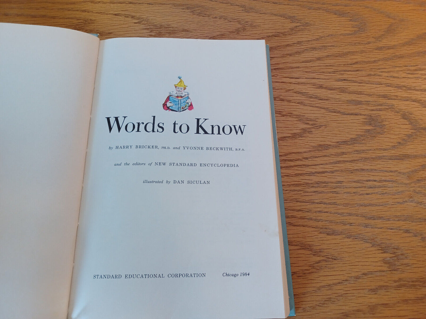 Words To Know Harry Bricker 1984 Yvonne Beckwith Hardcover Standard Educational