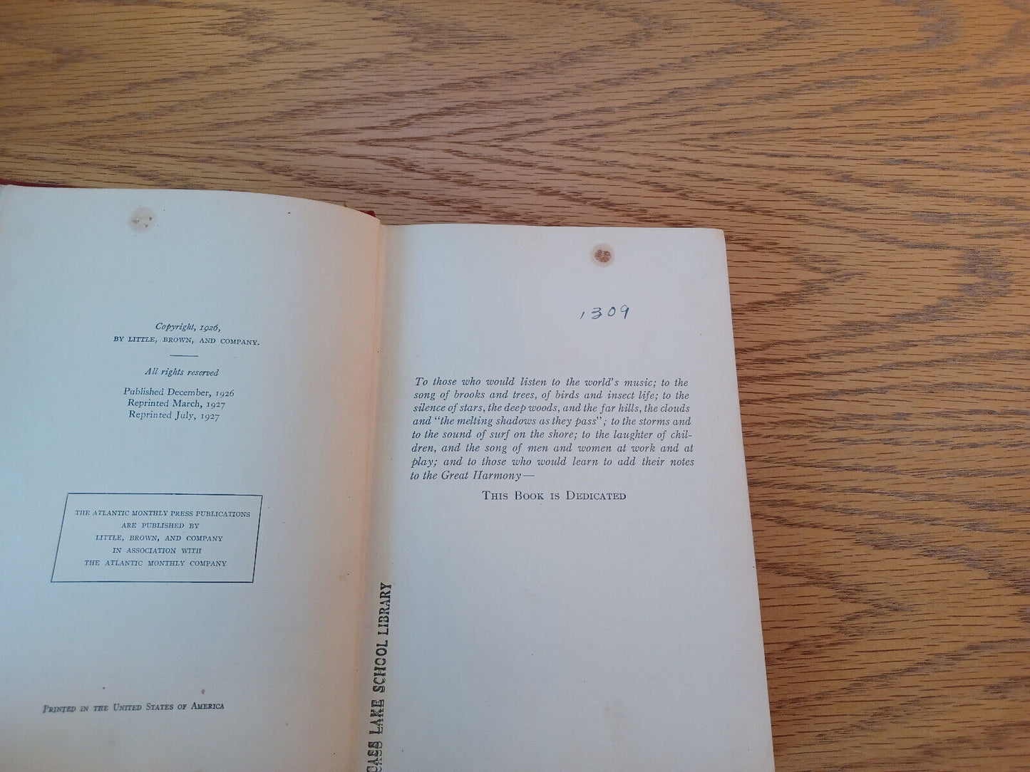 The Wonderful Tune Randall J Condon Book Three Grade VI 1927 Hardcover Little Br