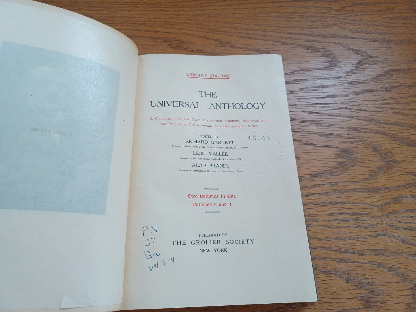 The Universal Anthology Volumes 3 And 4 By Richard Garnett 1899 Library Ed