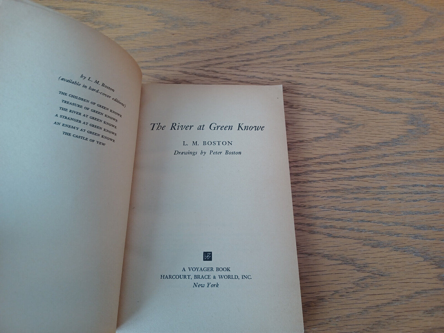 The River At Green Knowe L M Boston 1959 Paperback Harcourt Brace & World