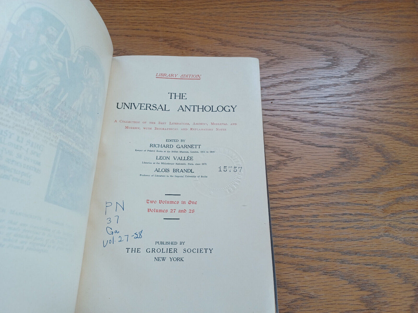 The Universal Anthology Volumes 27 And 28 By Richard Garnett 1899 Library Ed