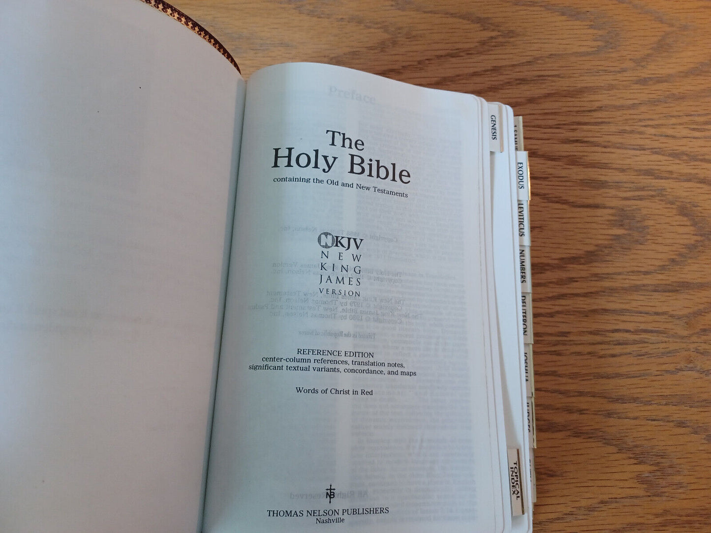 Holy Bible Nelson 3005BG New King James Version References Concordance Bonded Le