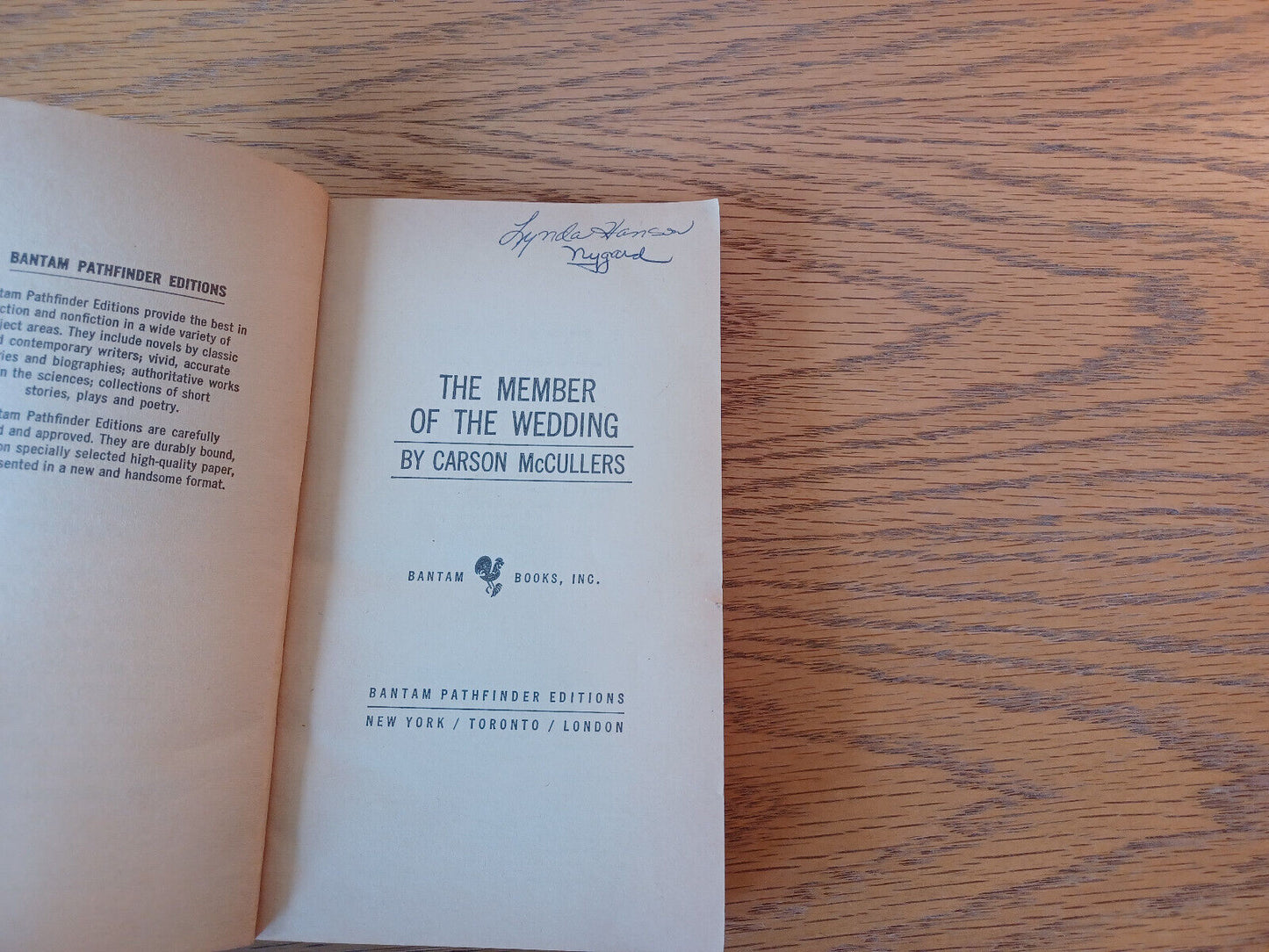 The Member Of The Wedding Carson McCullers 1966 Bantam Books Paperback