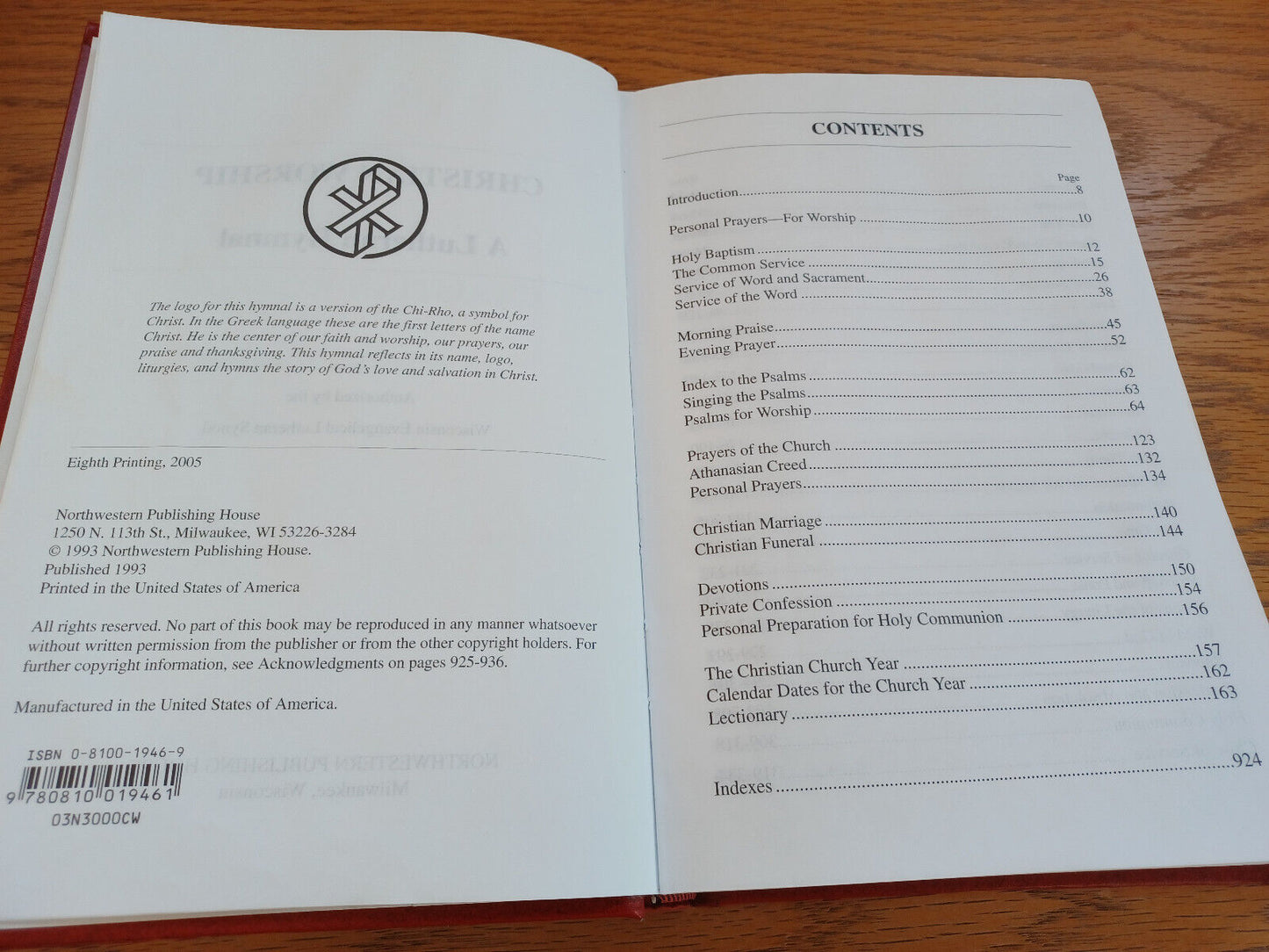 Christian Worship A Lutheran Hymnal Wisconsin Evangelical Synod 2005 C
