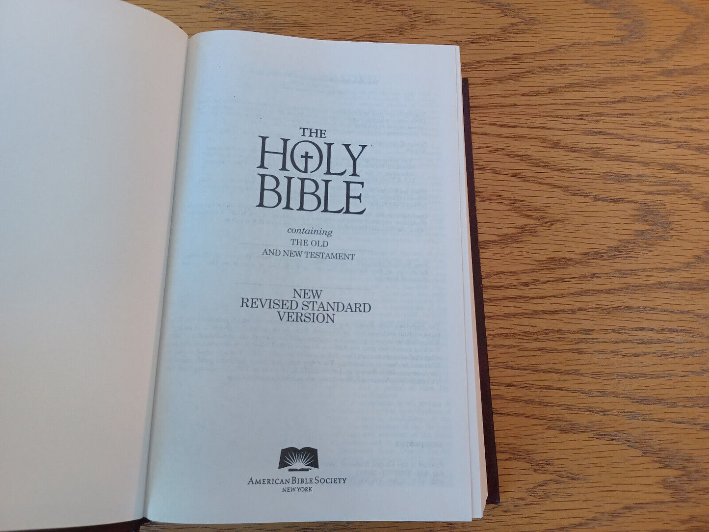Holy Bible New Revised Standard Version American Bible Society Hardcover R