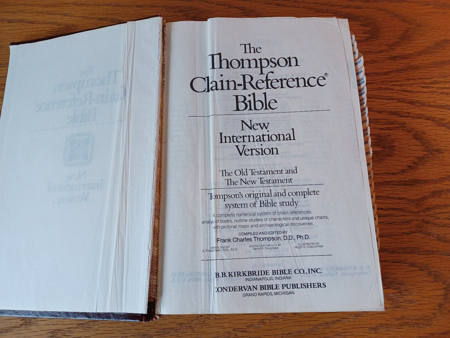 Thompson Chain Reference Bible New International Version 1983 Red Letter Zonderv