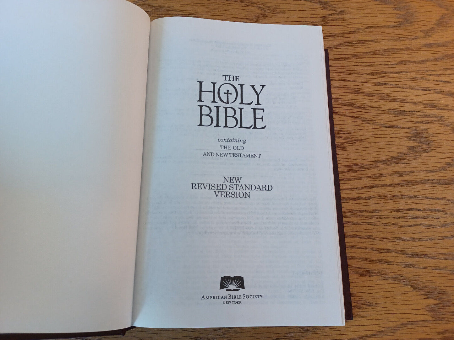 Holy Bible New Revised Standard Version American Bible Society Hardcover G