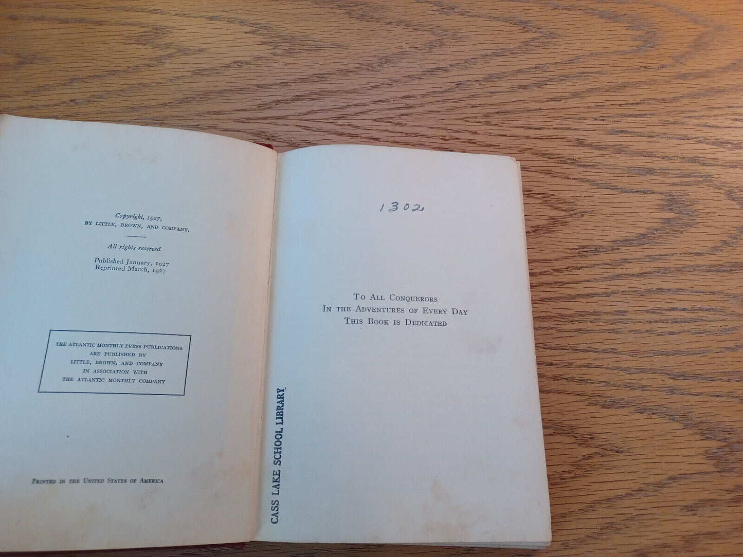 The Great Conquest Randall J Condon Book Four VII 1927 Hardcover Little, Brown