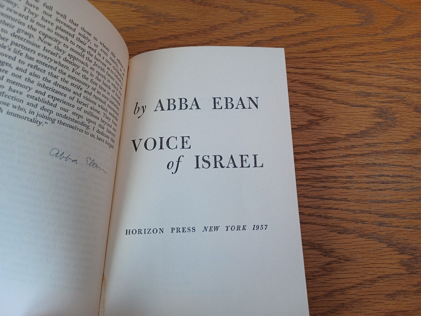 Voice Of Israel Abba Eban 1957 Hardcover Horizon Press