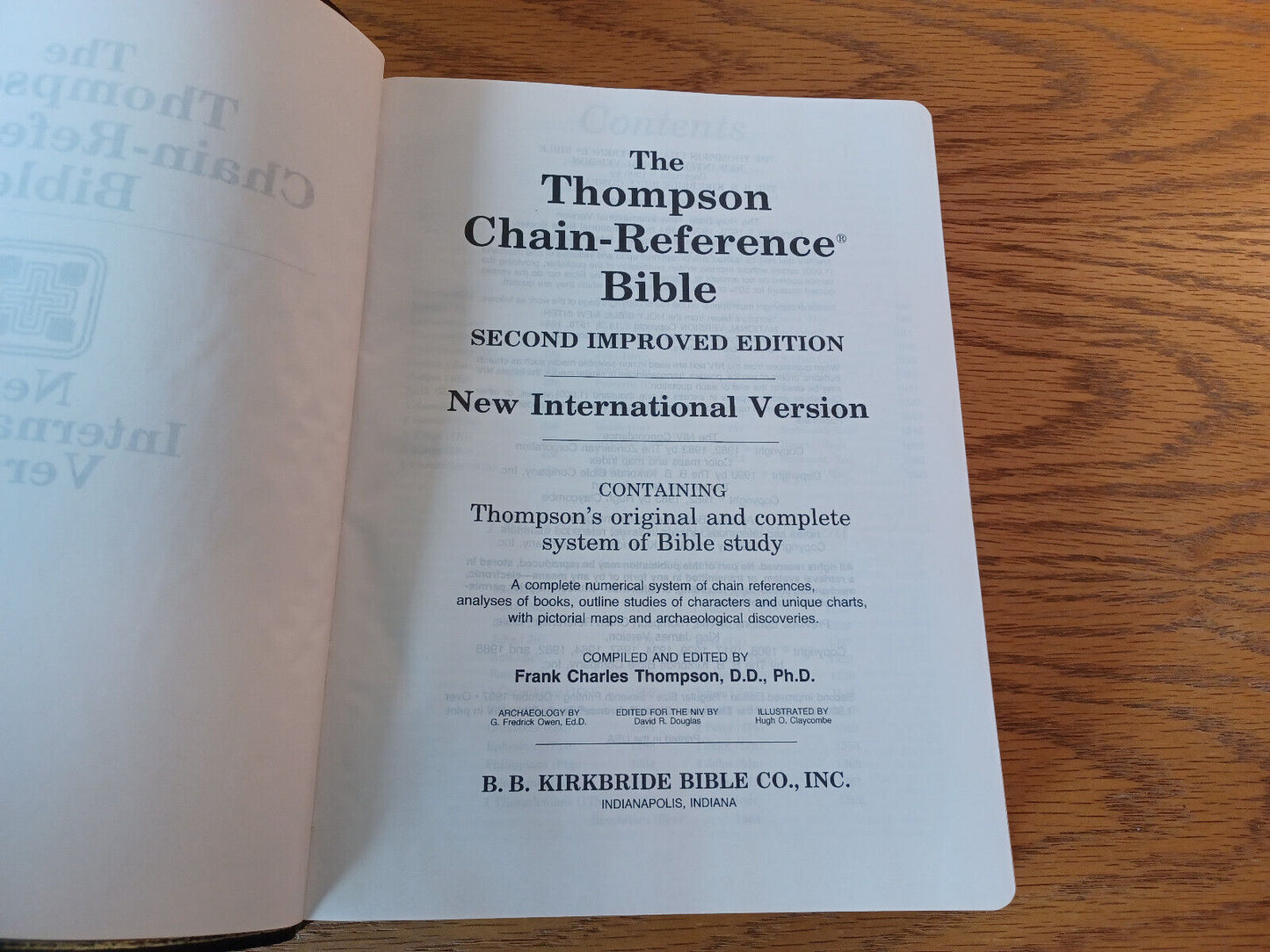 Thompson Chain Reference Study Bible Genuine Leather New International Version