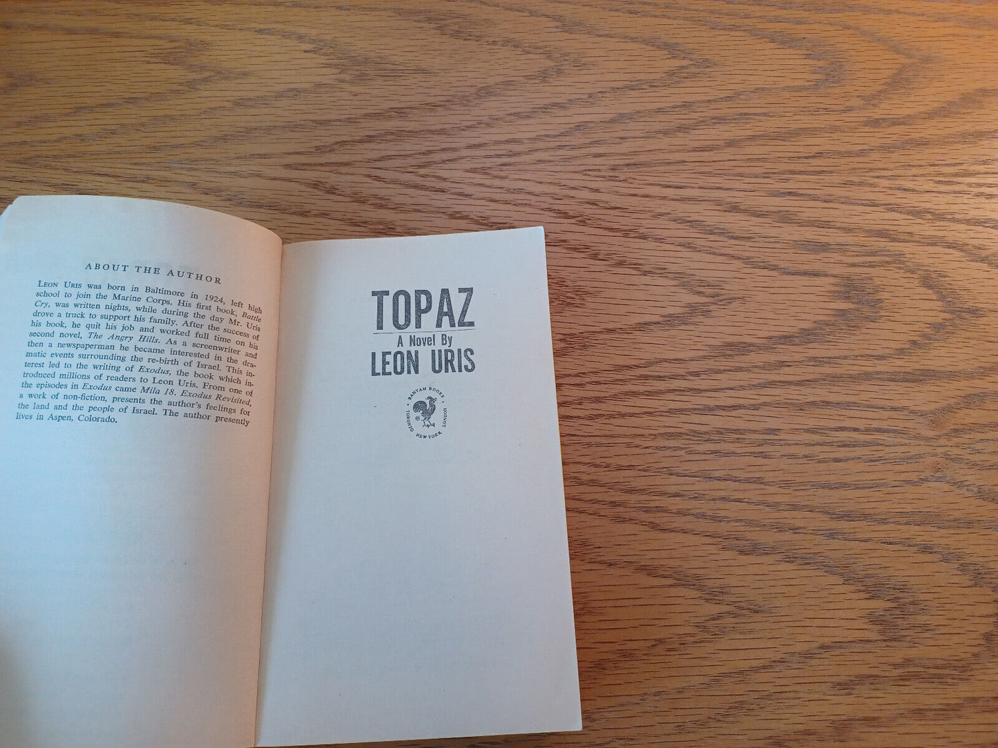 Topaz Leon Uris 1968 Paperback Bantam Books