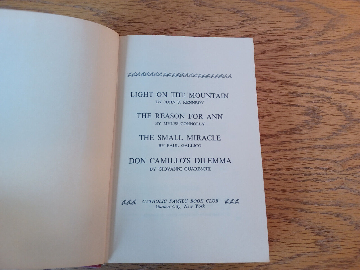 Light On The Mountain The Reason For Ann The Small Miracle Don Camillo's Dilemma