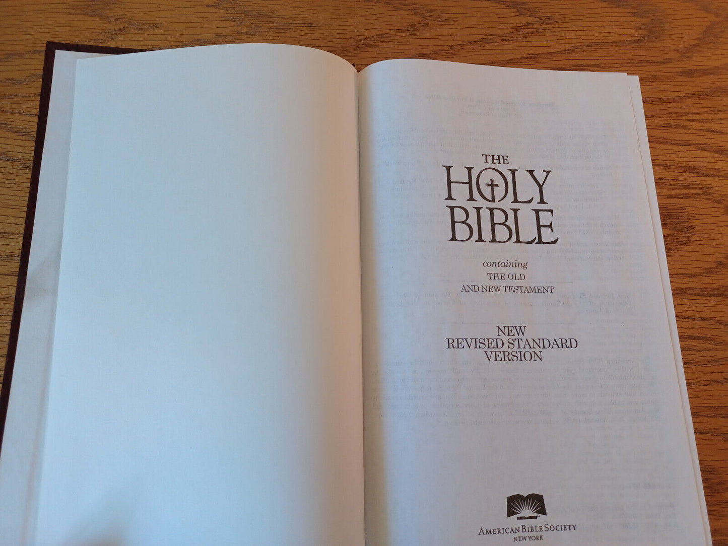 Holy Bible New Revised Standard Version American Bible Society Hardcover C