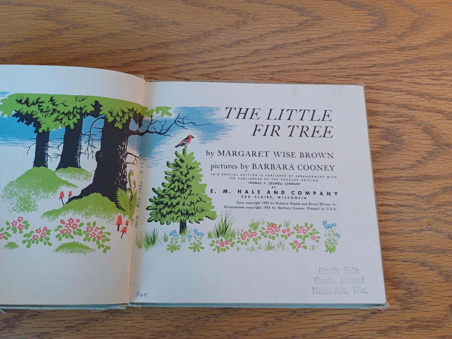 The Little Fir Tree Margaret Wise Brown 1954 E M Hale Special Edition Hardcover