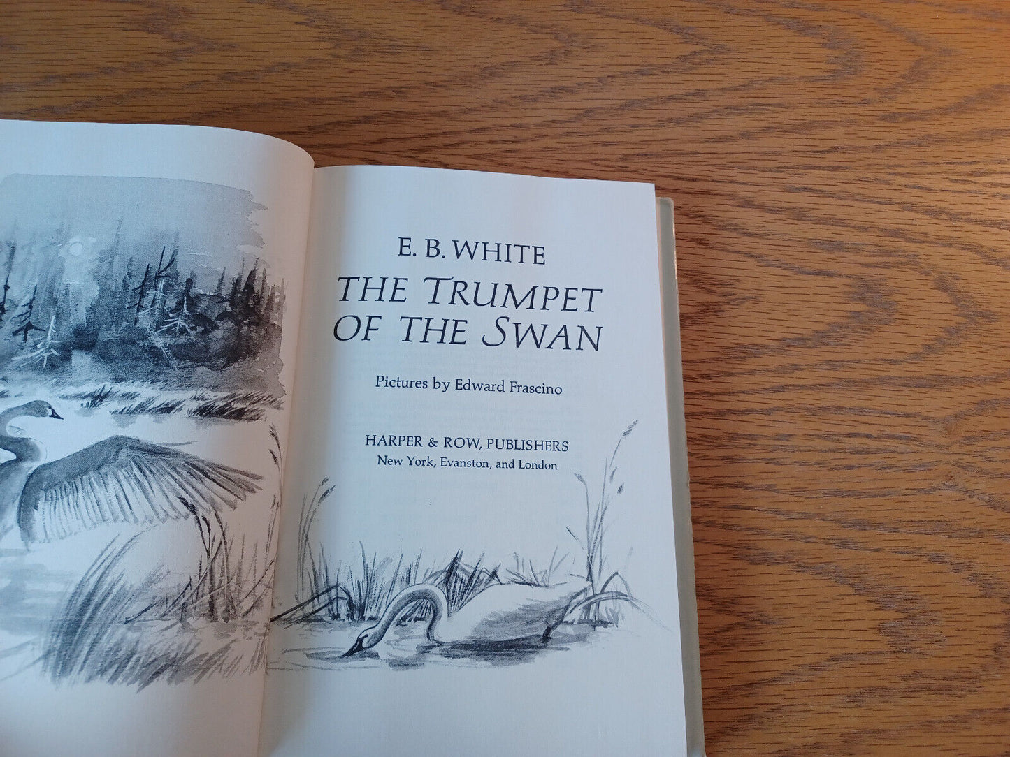 The Trumpet Of The Swan E B White 1970 Book Club Edition Harper & Row Hardcover