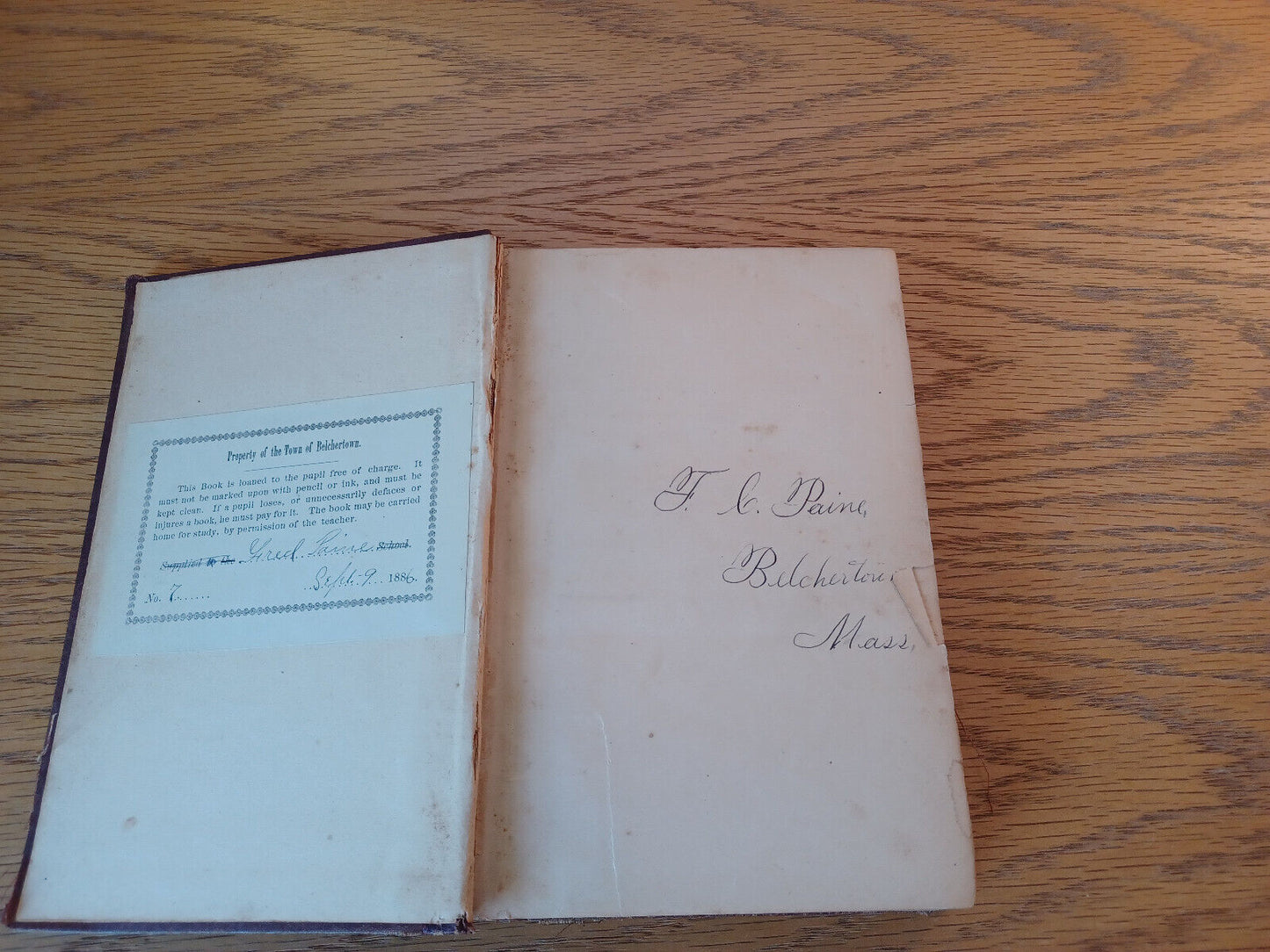 The New Franklin Fifth Reader Loomis J Campbell 1884 Hardcover Taintor Brothers