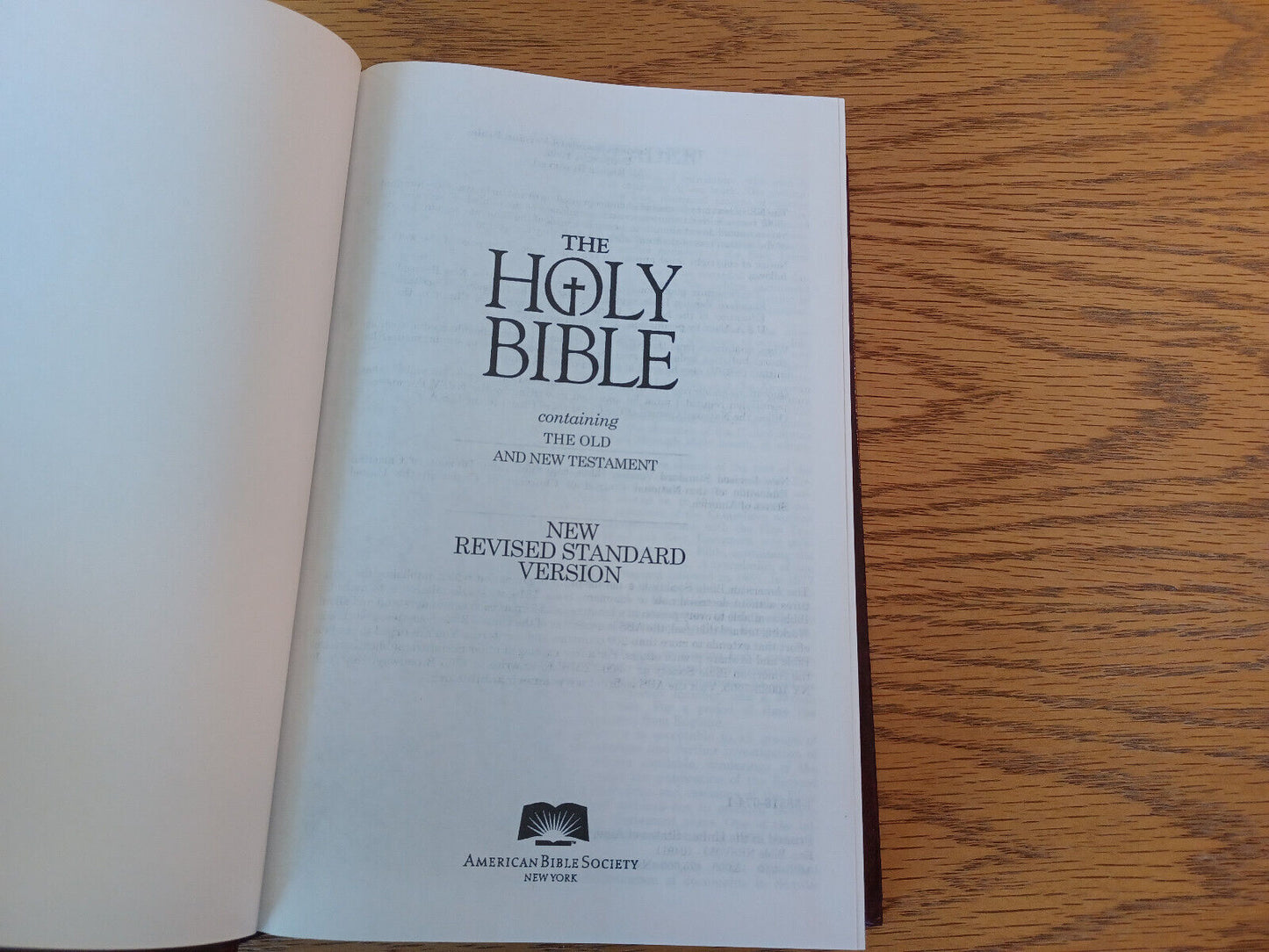 Holy Bible New Revised Standard Version American Bible Society Hardcover L