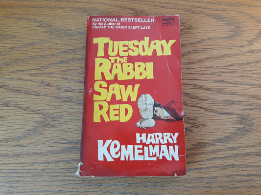 Tuesday The Rabbi Saw Red Harry Kemelman 1975 Paperback Fawcett Crest