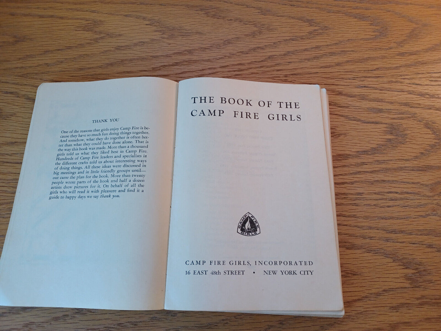 Book Of The Camp Fire Girls 1953 Paperback