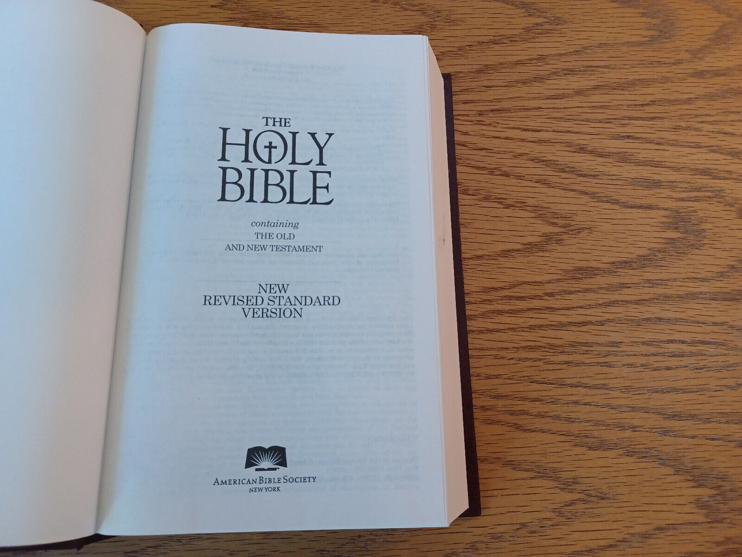 Holy Bible New Revised Standard Version American Bible Society Hardcover A