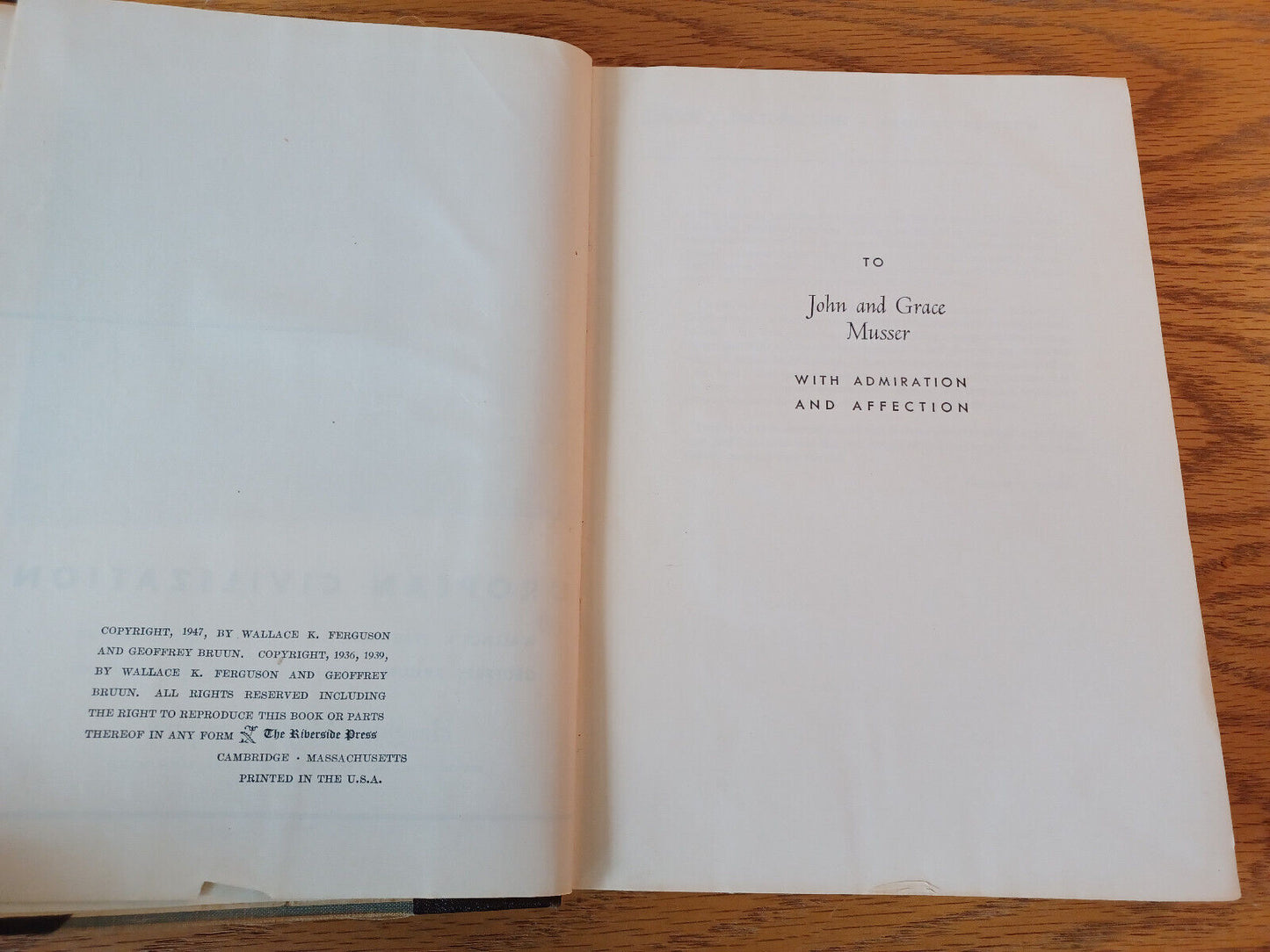 A Survey Of European Civilization Wallace K Ferguson 1947 Part One Second Editio
