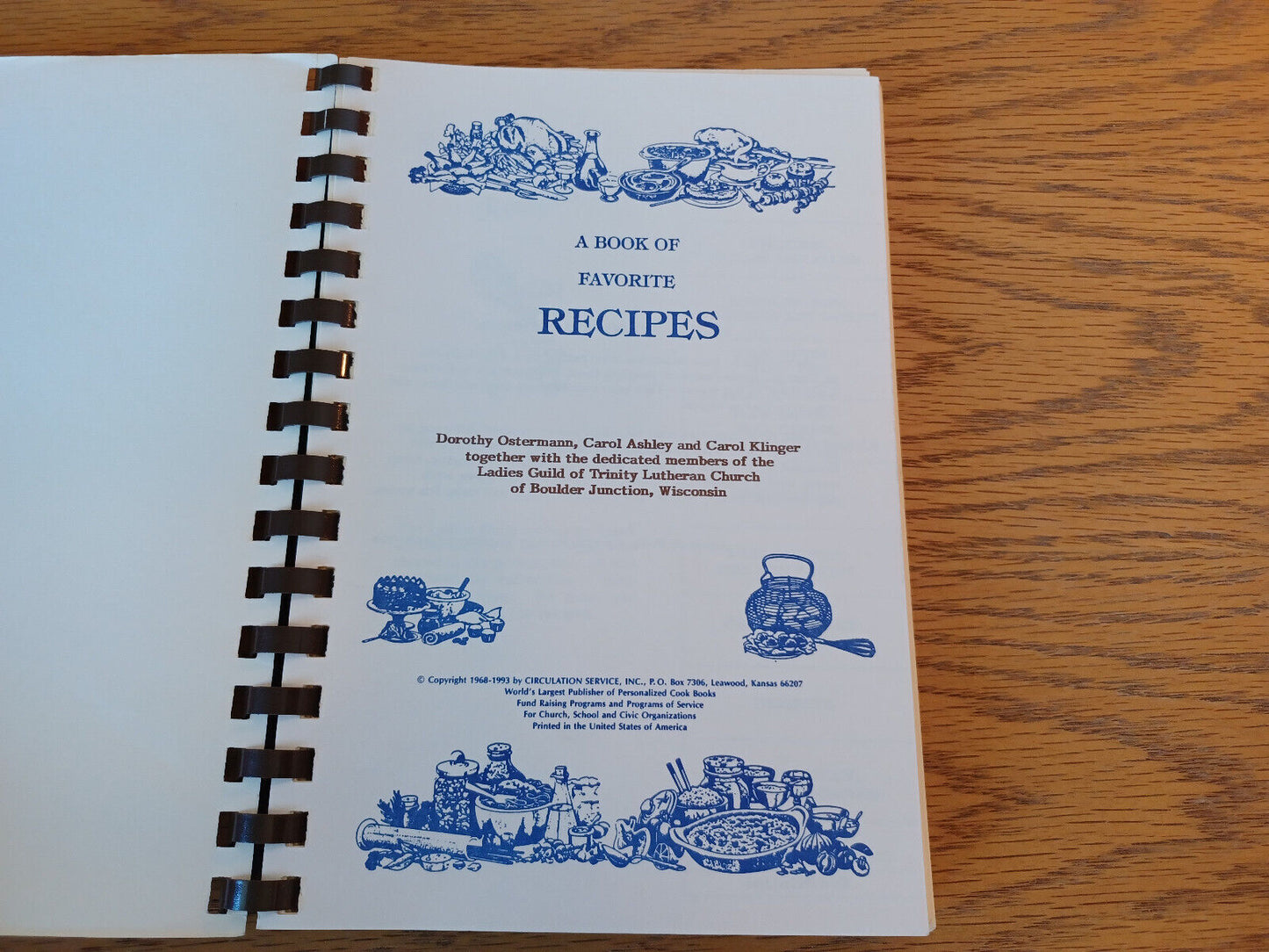 The Good Cooks' Cookbook Trinity Lutheran Church Boulder Junction Wisconsin