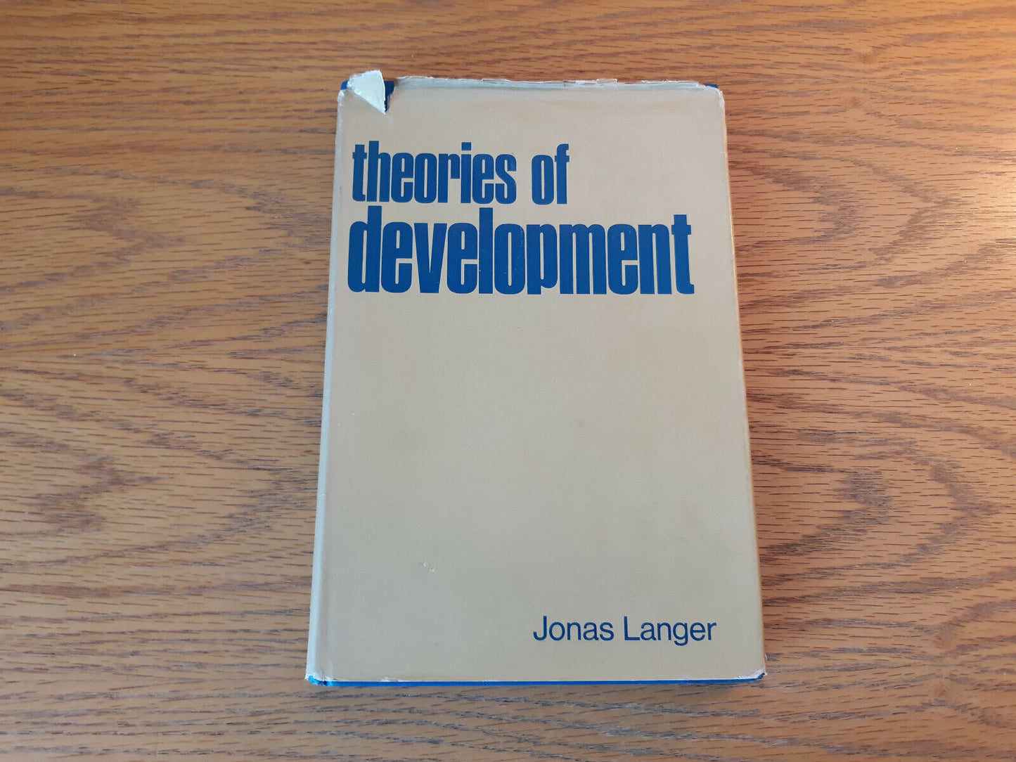 Theories Of Development Jonas Langer 1969 Hardcover Dust Jacket Holt, Rinehart A