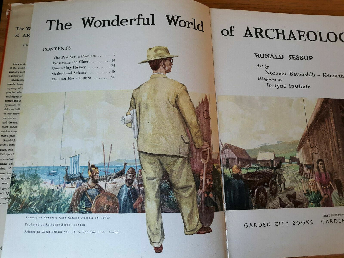 The Wonderful World of Archaeology by Ronald Jessup 1956 Hardcover Dust Jacket