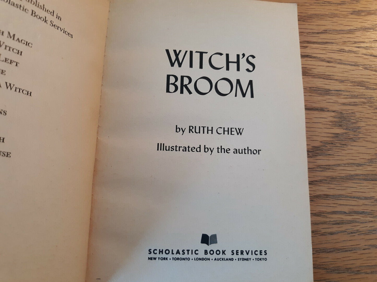 Witch's Broom Ruth Chew 1977 Paperback Scholastic