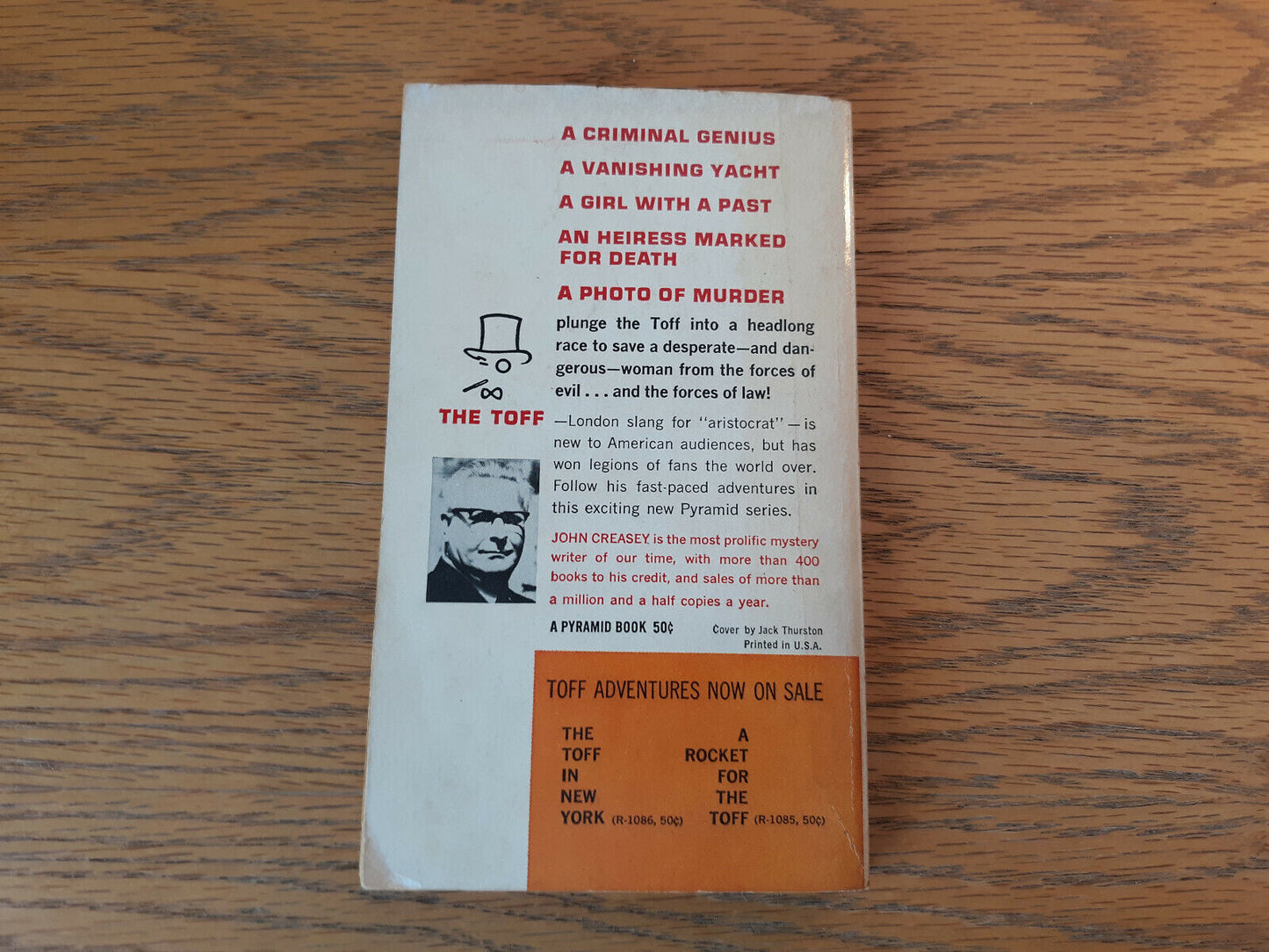 A Knife For The Toff John Creasey 1964 Paperback Pyramid Books