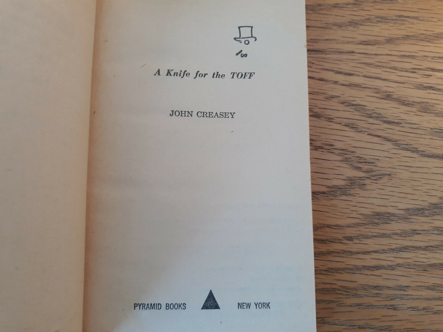 A Knife For The Toff John Creasey 1964 Paperback Pyramid Books
