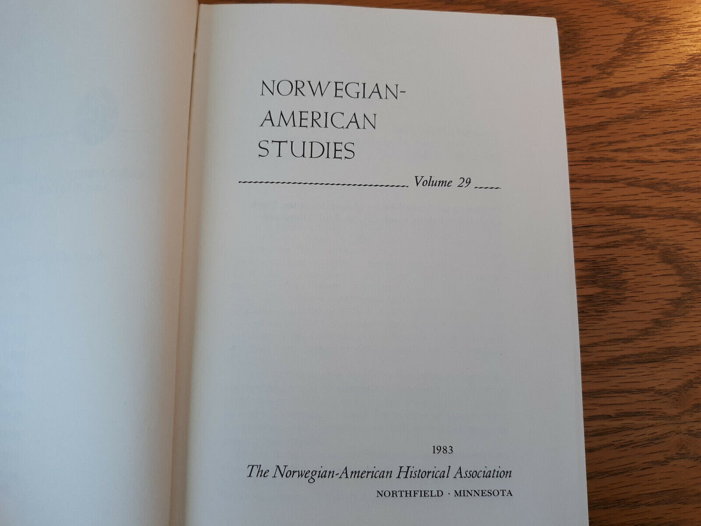 Norwegian American Studies Volume 29 Norwegian American Historical Association