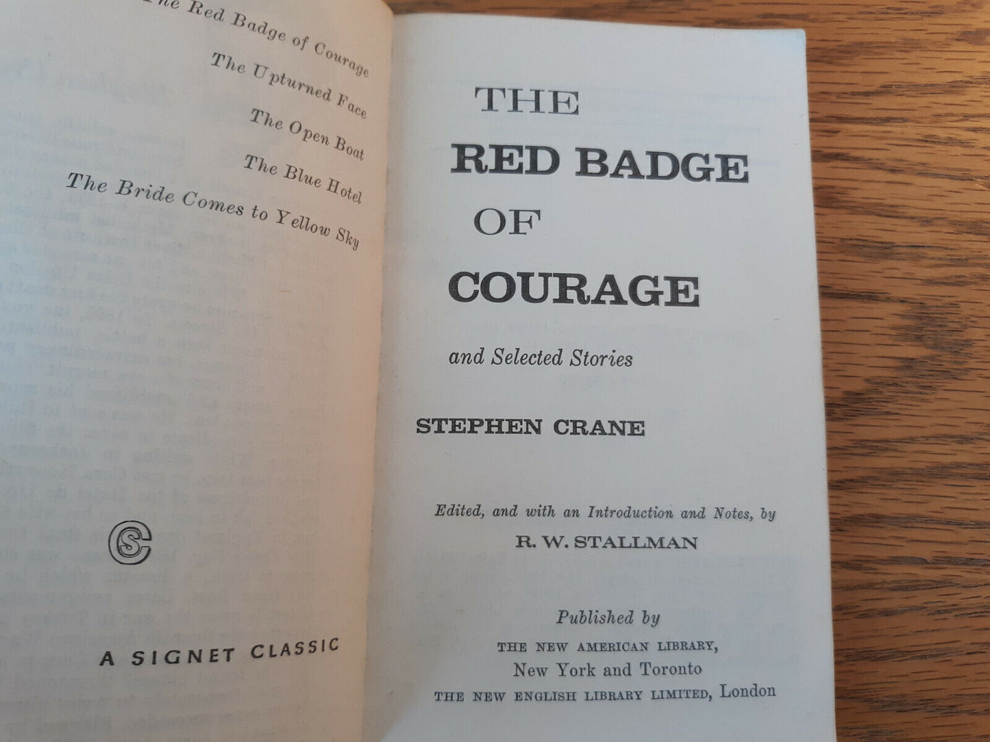 The Red Badge Of Courage Stephen Crane 1960 Signet Paperback New American Librar