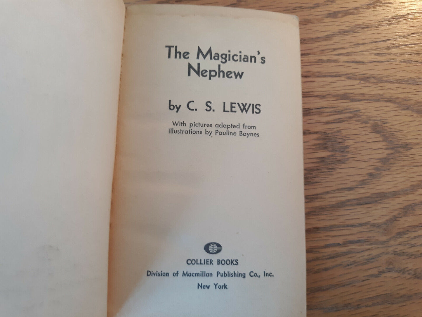 The Magician's Nephew C S Lewis 1974 Collier Books Paperback